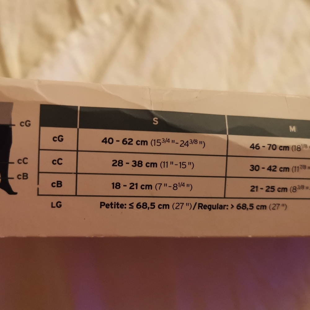 medical compression stocking large beige